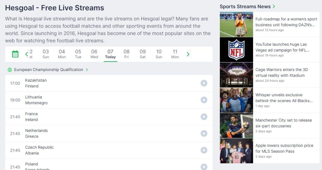 HESGOAL - BEST SPORTS STREAM SITE FOR SOCCER FANS : r/Hesgoal_live